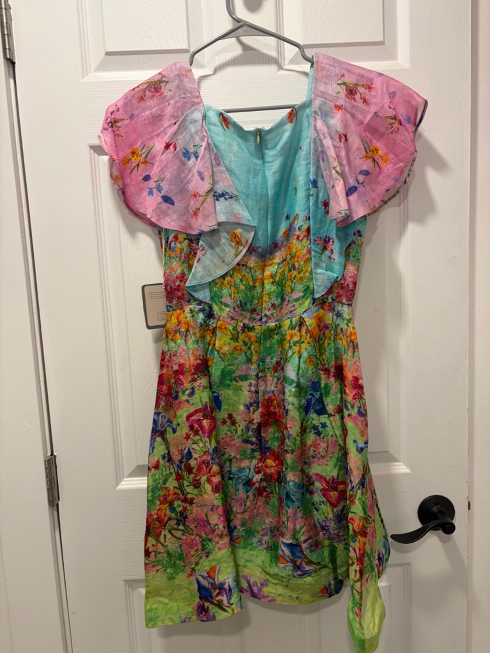 Floral Multi-Color Ruffle Mini Dress - Picture 7 of 8
